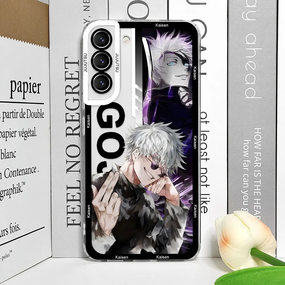 Jujutsu Kaisen Satoru Gojo Comics Phone Case for Samsung Galaxy A55 A54 A53 A51 A22 A32 A31 A13 5G Clear Soft Cover Anime Fundas