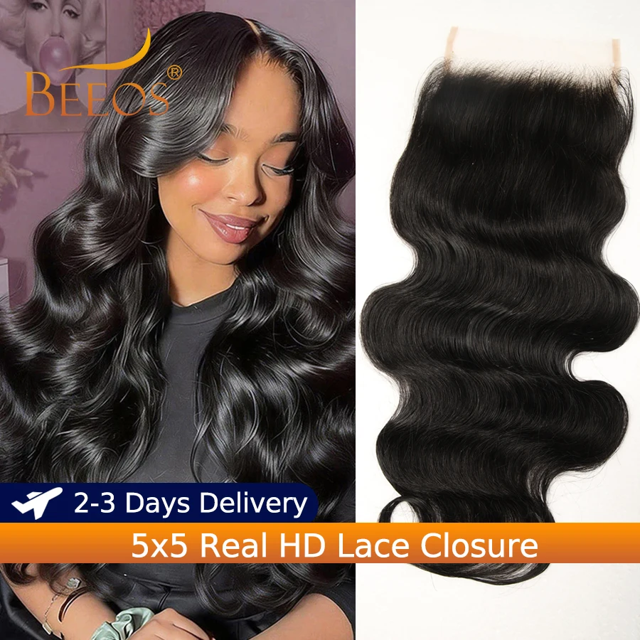 

Накладка из 100% натуральных волос Remy 5x5 HD Lace Closure, волна Body Wave, с эффектом слияния с кожей, невидимая HD Lace Closure Frontal, предварительно выщипанная