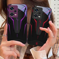 Cool Mech White For Xiaomi 14 Ultra 13 Lite Redmi Note 13 11 Pro 12 Plus Poco X6 3 Pro F4 6 GT Tempered Glass Phone Case