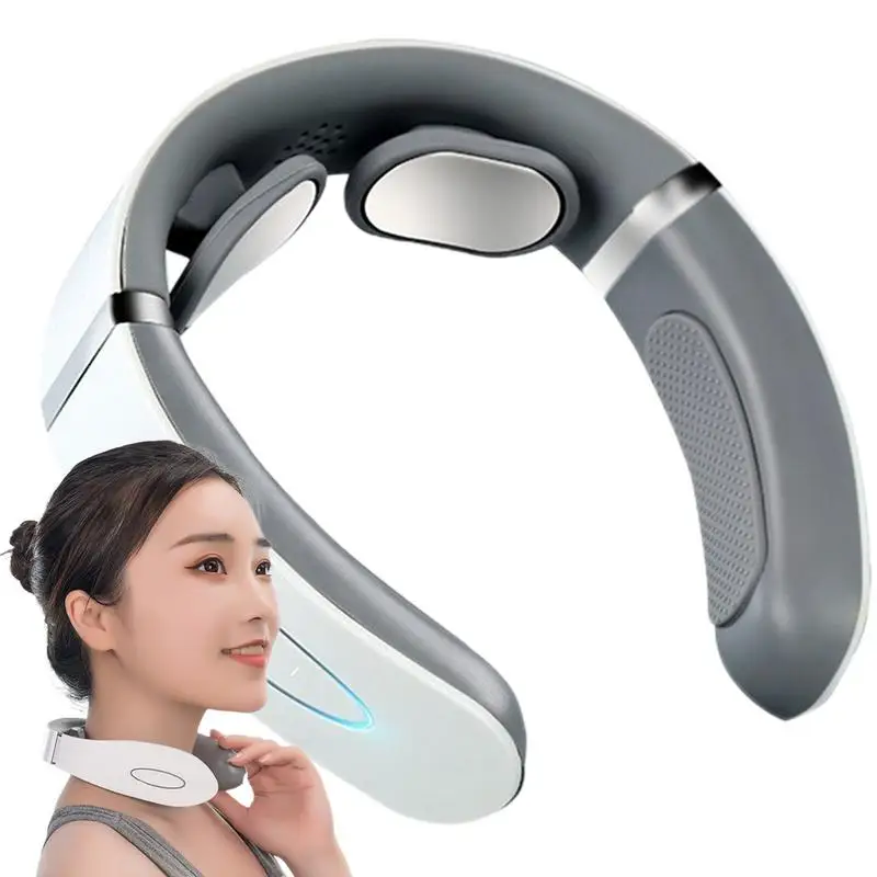 Neck Massager With Heat Portable Massager With Heating Ergonomic Neck Relaxer With 9 Gears And 6 Modes For Home Workplace Use