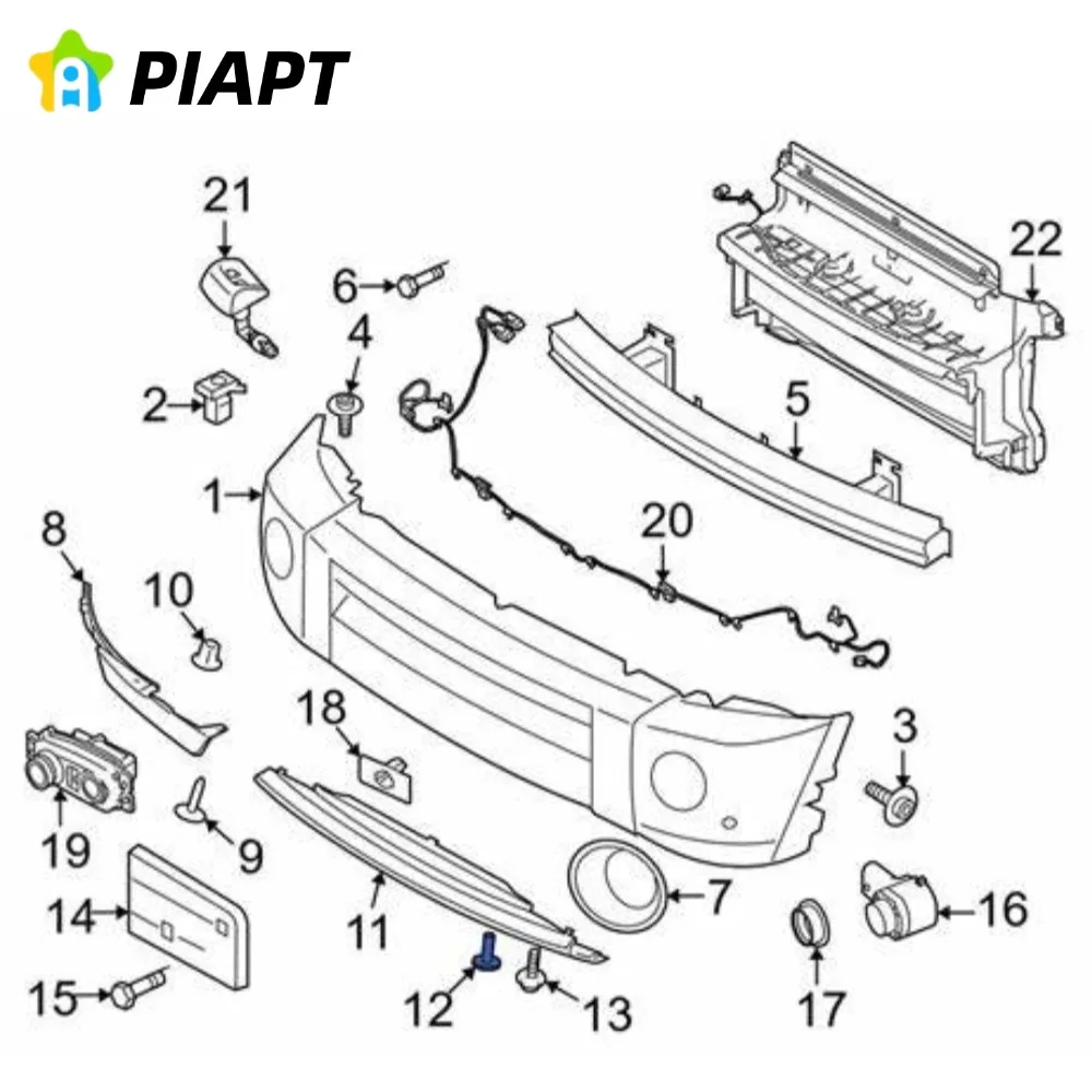 20CPS OE# LR012844 Bumper Bar Tow Point Eye Cover Trim Clip for Land Rover LR4 Discovery Range Rover-L