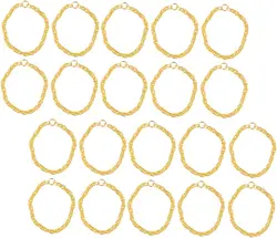 Doll Mini Gold Necklaces Chains Doll Dress Up Necklace Chains Golden Chains for DIY Doll Decor Props Dollhouse Accessories