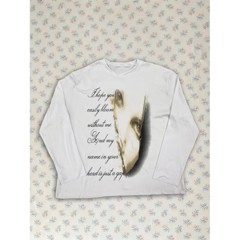 European and American cross border 2026 Autumn Winter Personality Letter Print Retro Unisex Street Trend Pullover Outerwear