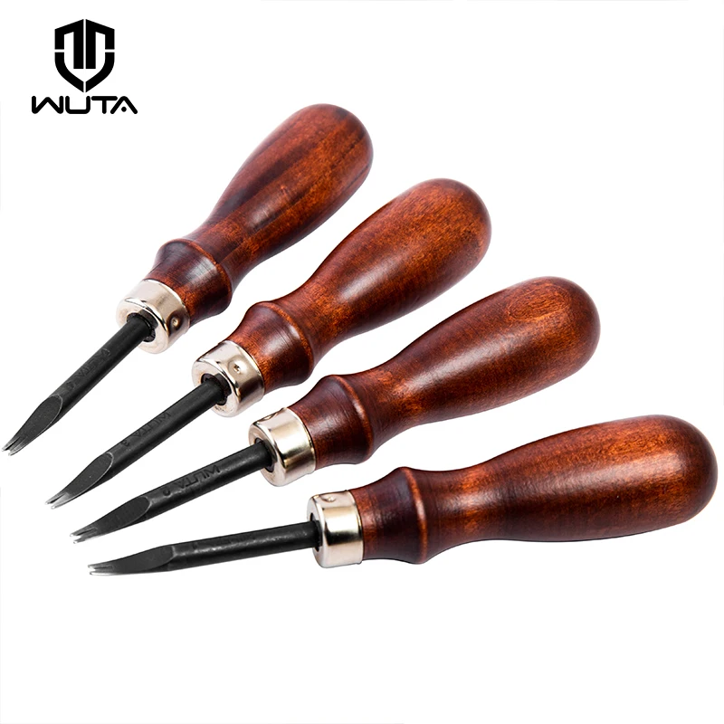 WUTA Professional Leather Edge Beveler Sharp Skiving Leather edger Tools DIY High Carbon Steel Leather Craft Beveller