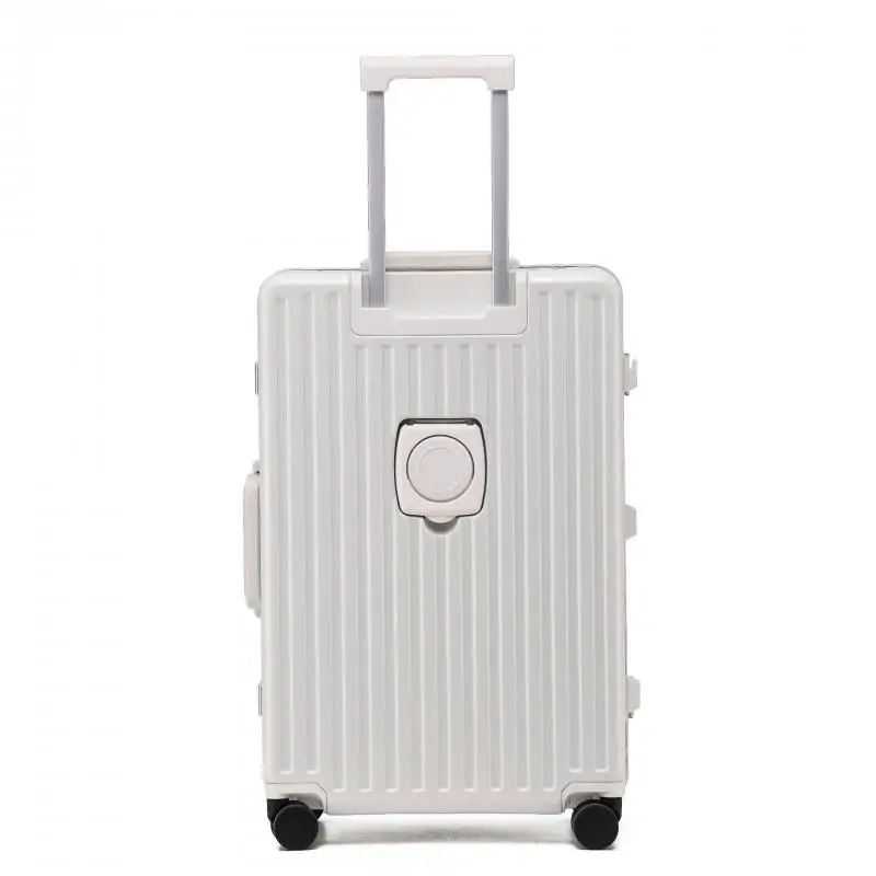 Travel Suitcase PC Luggage Front Opening Aluminum Frame Trolley Boarding Case 20\