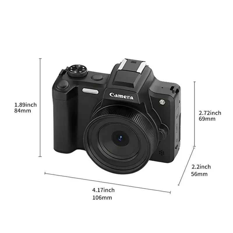 4K Micro DSLR Camera  For Photography & Vlogging，with Flip Screen 68MP CCD  2.8" Compact Travel Camera Professional Photography view 6