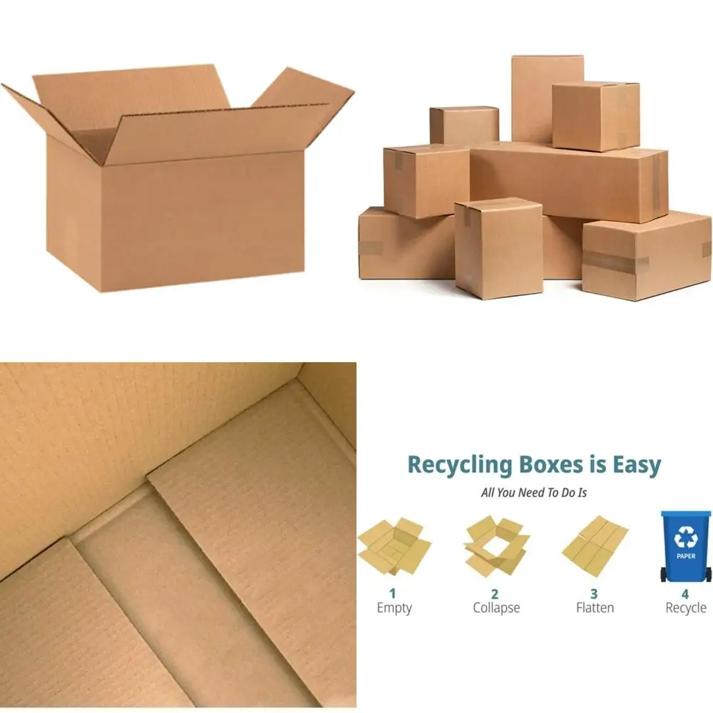 Corrugated Cardboard Boxes - 11x8x6 Inches, Pack of 100, Shipping and Moving Cartons for Mailing and Packing