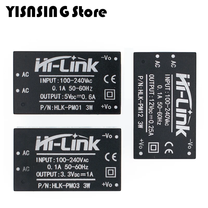 HLK-PM01 HLK-PM03 HLK-PM12 AC-DC 220V to 5V/3.3V/12V Mini Power Supply Module Intelligent Household Switch HLK-5M05