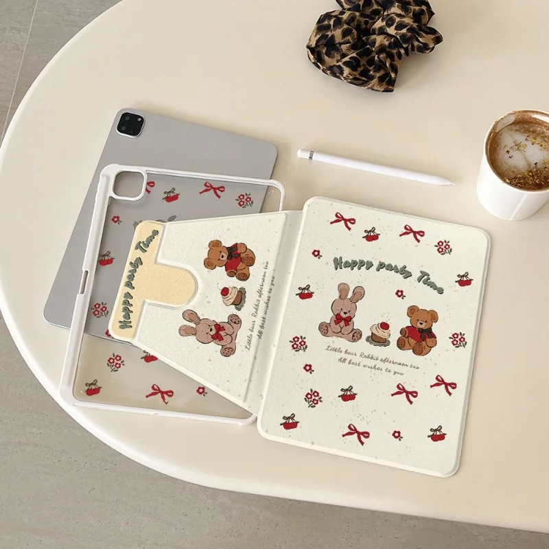 

Ink Dot Bear Protective Case for IPad Air 6 IPad 10th Gen Air 5th 4th 10.9 Pro 11 2nd 3rd 4th IPad 10.2 9th 8th 7th Air6 5 4