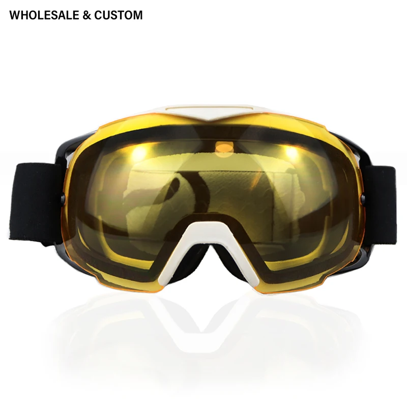 

Wholesale Custom Ski Goggles Men Women Night Vision Lens Double-Layer Reinforce PC Anti-Glare Anti-fog Removable Replaceable Set