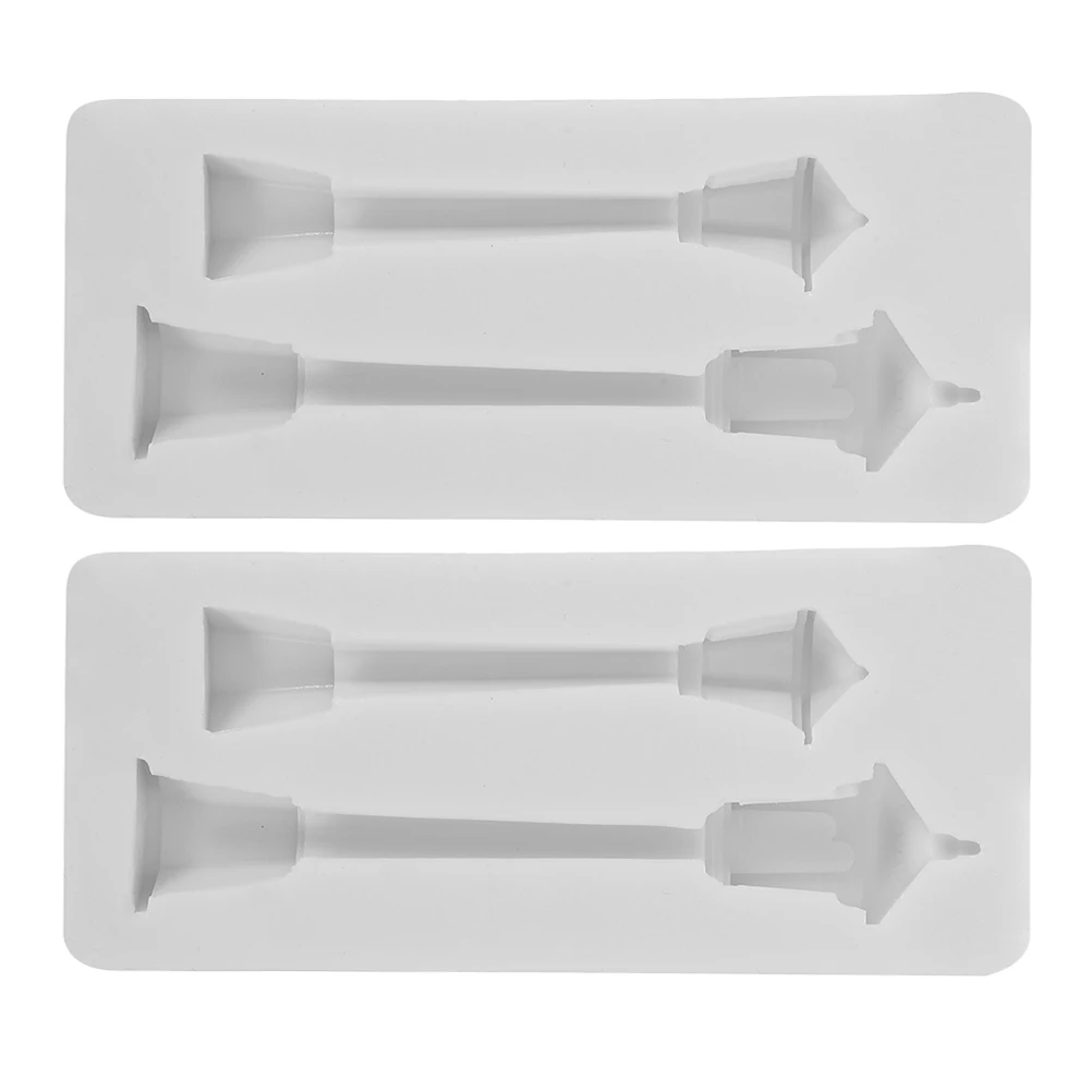 

2Pcs Street Lamp Silicone Mold for Cakes C y Christmas Fondant Ice Pillar Tall Epoxy Resin Craft Baking Chocolate Jewelry