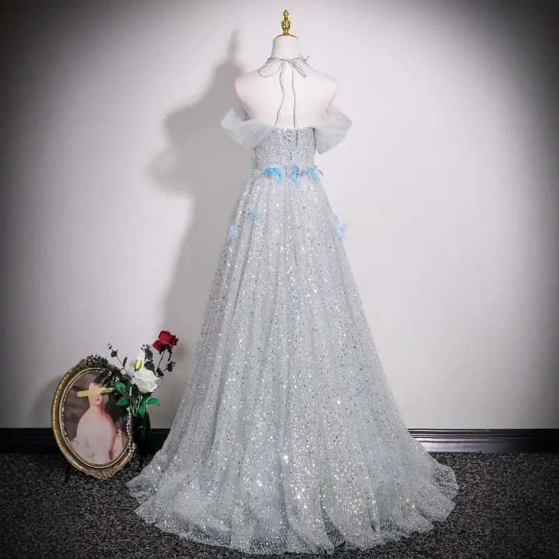 Colorful Butterfly Evening Dress Women's High End Light Luxury Engagement Host Annual Meeting Banquet Birthday Dress Customized