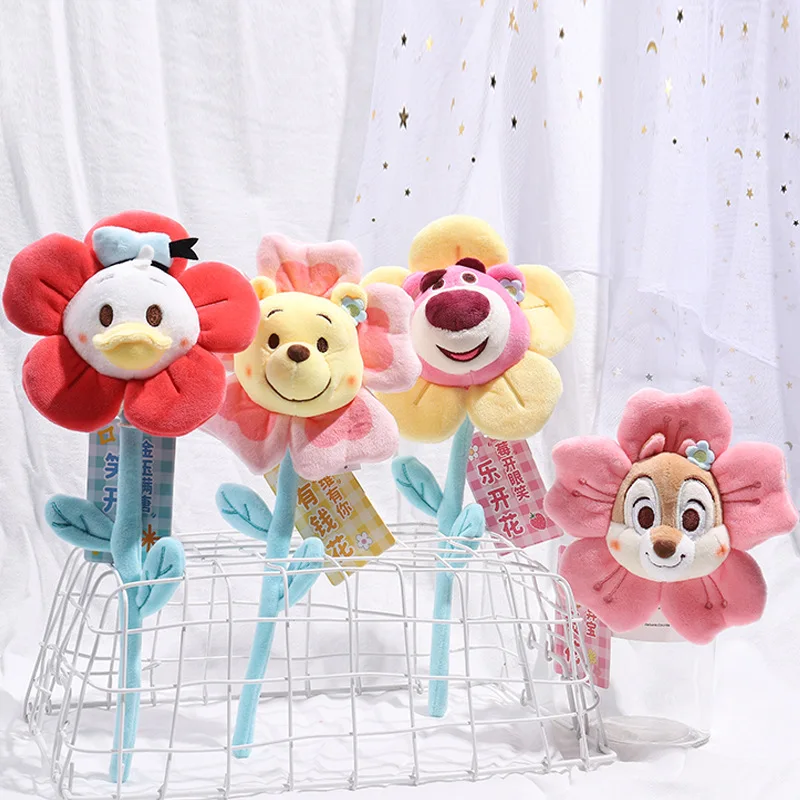 Disney's Winnie Pooh Lotso Kiki Boeket Cadeau Leuke Cartoon Pluche Pop Bloem Cadeau voor Meisjes Gordijn Decoratie Collectible Speelgoed