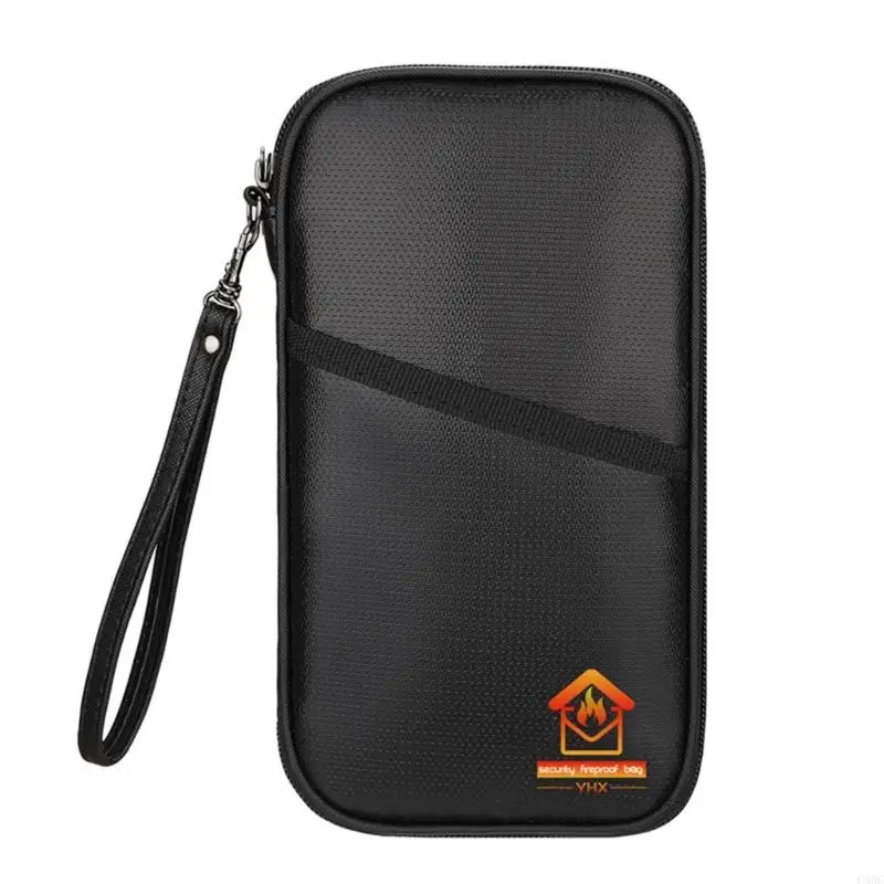 c90cダブルジッパードキュメントバッグ耐火文書フォルダー垂直ドキュメントバッグ耐水性ファイルフォルダー用