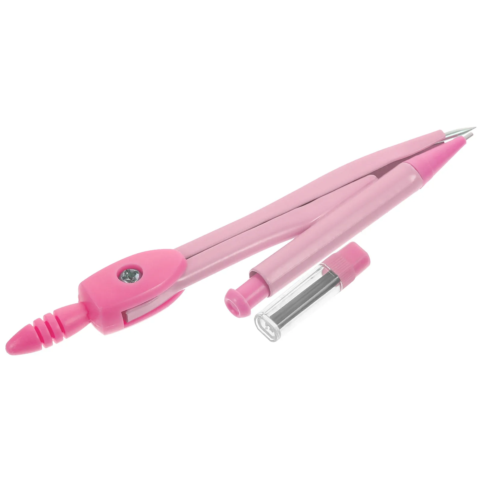Metal Compasses for Drawing Pink Portable Circle Office Tools High Precision Long Use School Student Mathematician