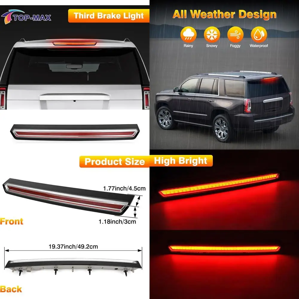 

LED High Mount Stop Light for 2015-2020 GMC Yukon/Yukon XL, Cadillac Escalade/Escalade ESV - Replacement for 923-117, 22783103,