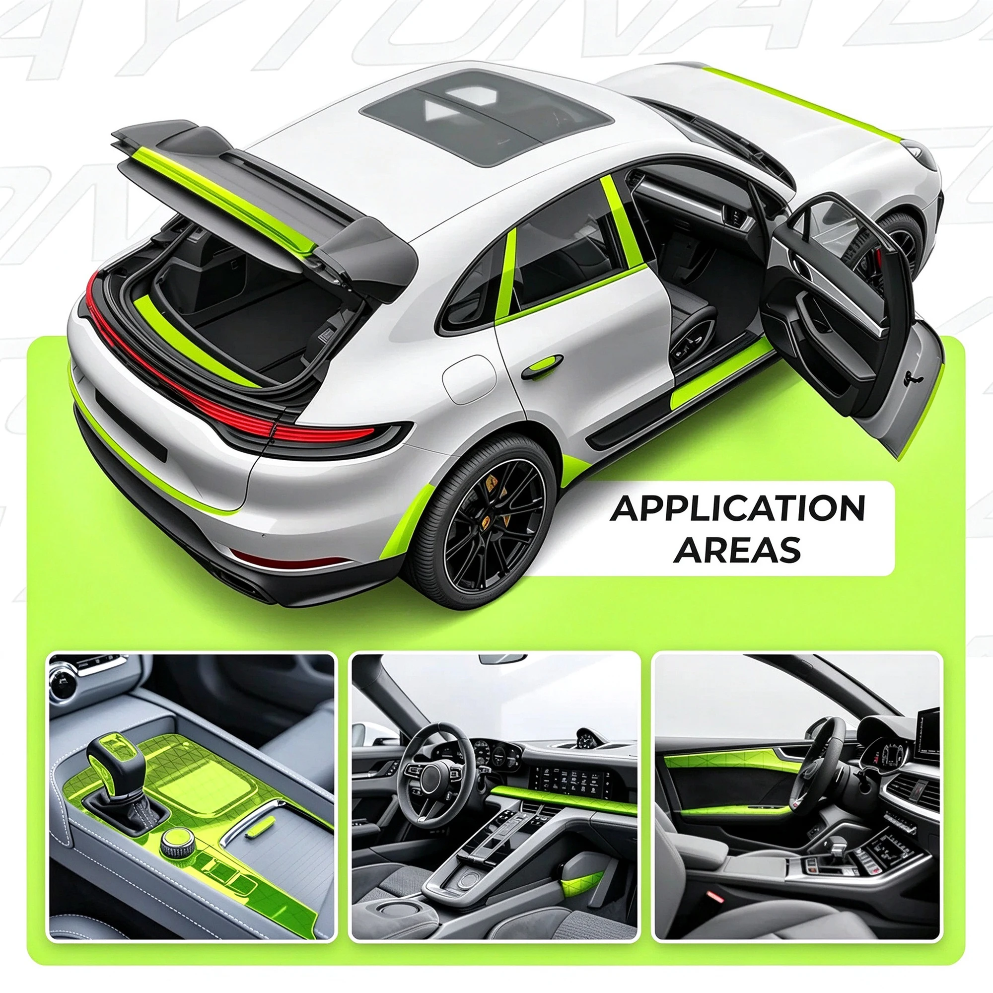 10cm x 5m 광택 블랙 비닐 랩 테이프, 차량 문 - Car Wrap Film Matte Black 리뷰 및 가격