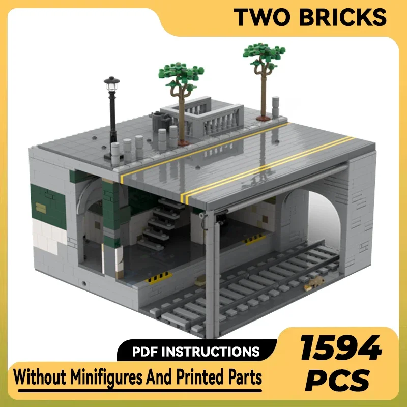 

Street View Model Moc Building Bricks New York Subway Station Technology Modular Blocks Gifts Christmas Toys DIY Sets Assembly