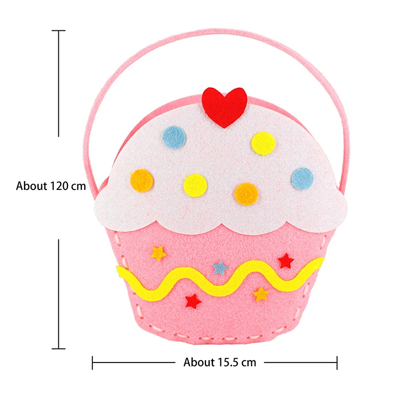 1 szt. Włóknina DIY Torebka do Szycia Zabawka Rękodzielnicza dla Dzieci Kreskówka Zwierzę Kwiat Motyl Ręcznie Robiona Torba do Szycia Zabawki Edukacyjne