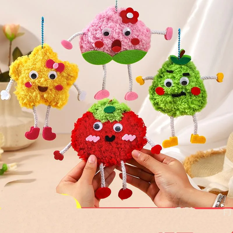 

Детские поделки ручной работы, игрушки, подарки: сделай сам, мультяшная фруктовая вышивка, кукла, подвеска, швейные доски в развлеченном нетканом материале