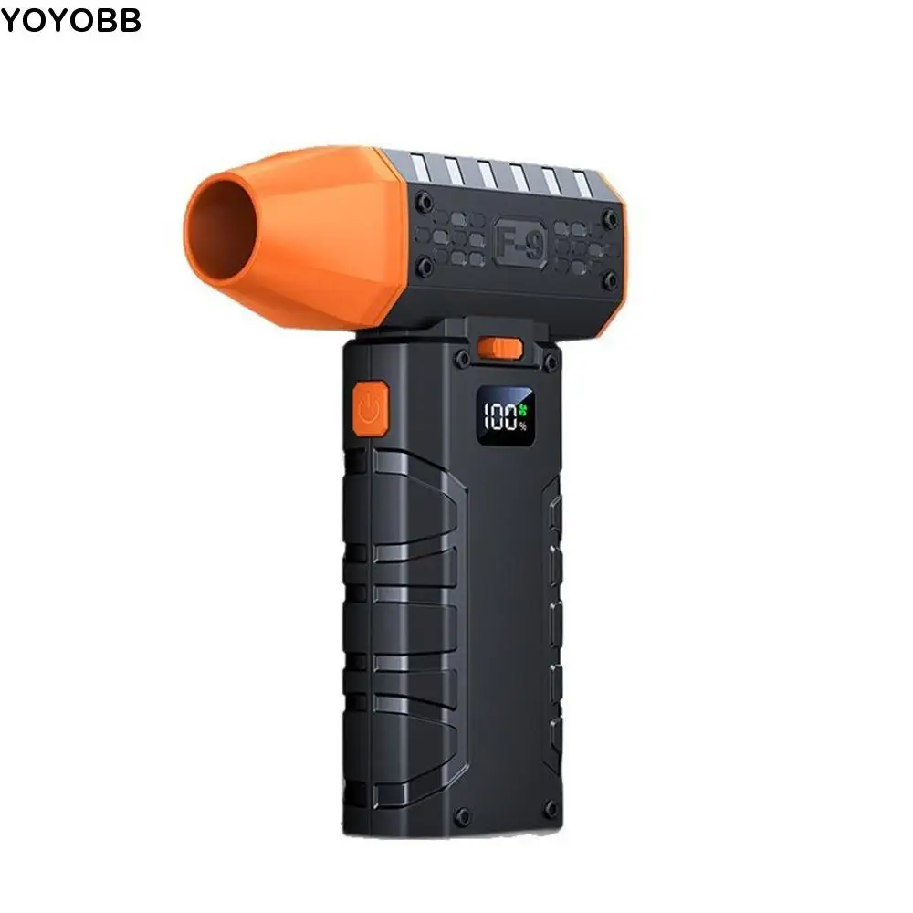 Ventilador turbo violento portátil, 80000 rpm, lâmpada de iluminação, display led, poderoso soprador de poeira, fluxo de ar, 100 velocidades ajustáveis