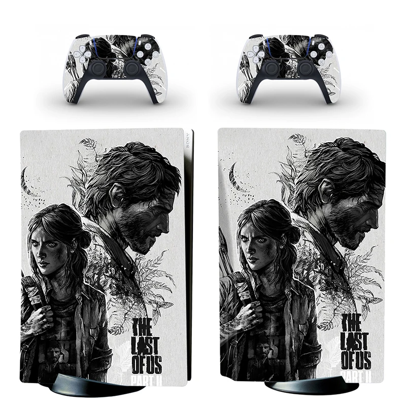 The Last of Us PS5 Digital Edition Skin Sticker Decal Cover for PlayStation 5 Console and 2 Controllers PS5 Skin Sticker Vinyl