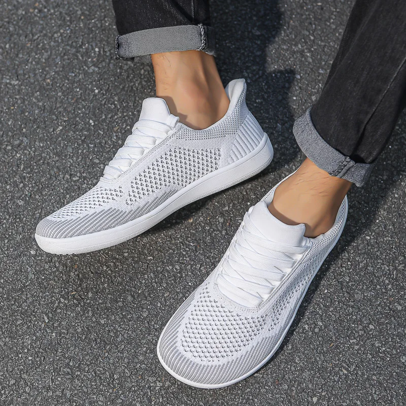 Summer Wide Shoes Men Barefoot Wide Toe Soft Soled Outdoor Jogging Lace Up Casual Sneaker Breathable Running Shoes Tenis Jeans view 4