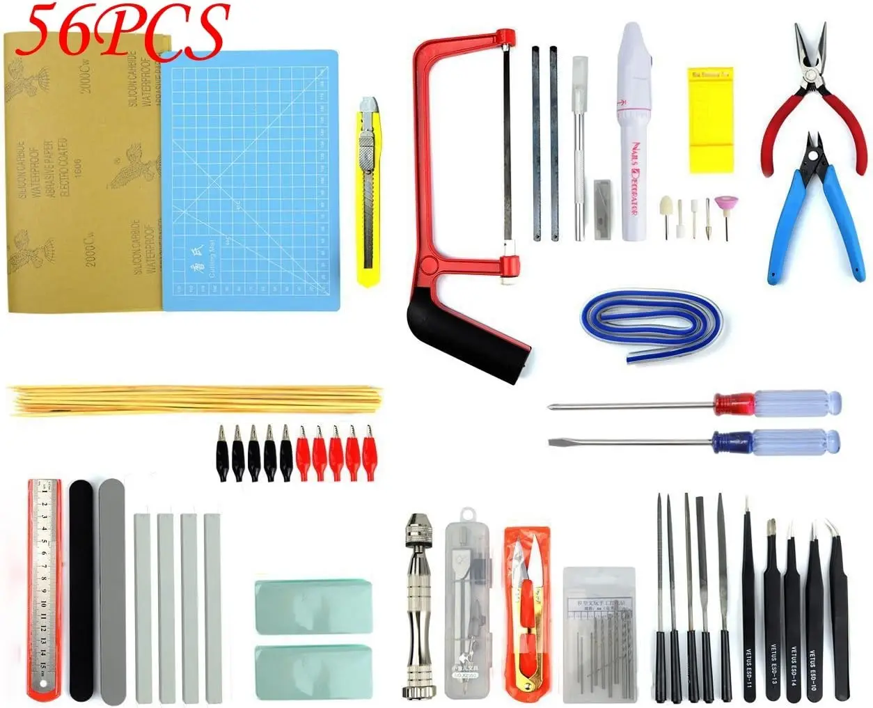 

Набор инструментов для моделирования (56 предметов) для сборки и ремонта моделей Gundam, автомобилей и других поделок, хобби-набор