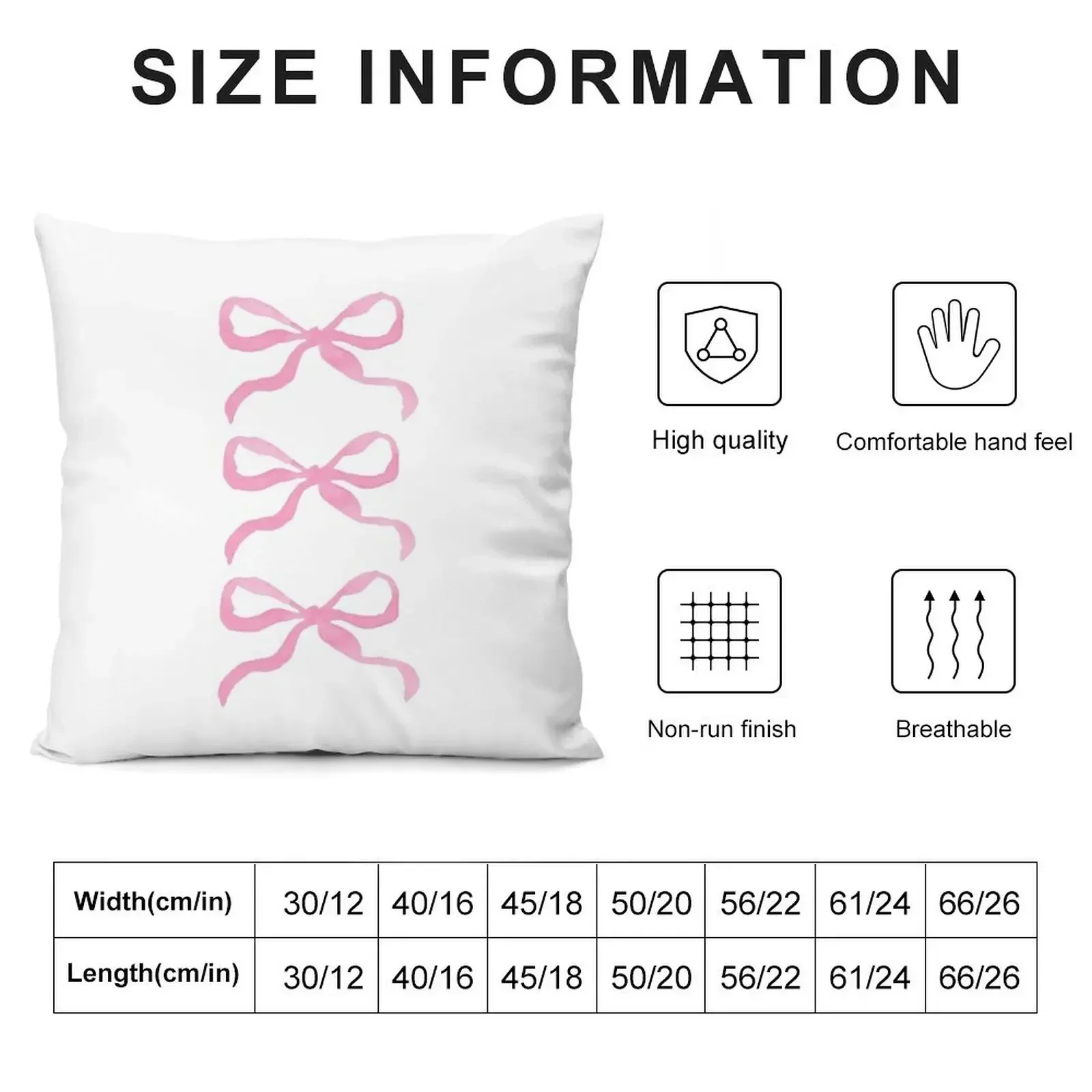 Aesthetic Coquette Three Pink Ribbons Sticker Throw Pillow Christmas Pillow Covers Cushion Cover Set pillow