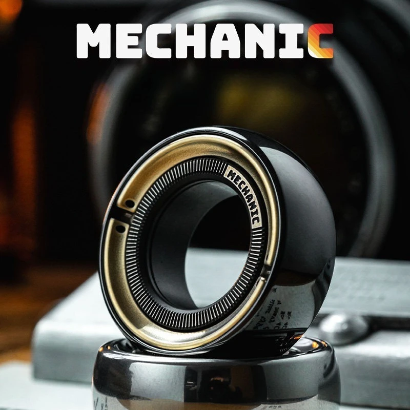 Mechanic C‑Segment Fidget Ring Spinner Metal Ratchet Fidget Toy Portable Finger Stress Relief EDC Collectible Toy