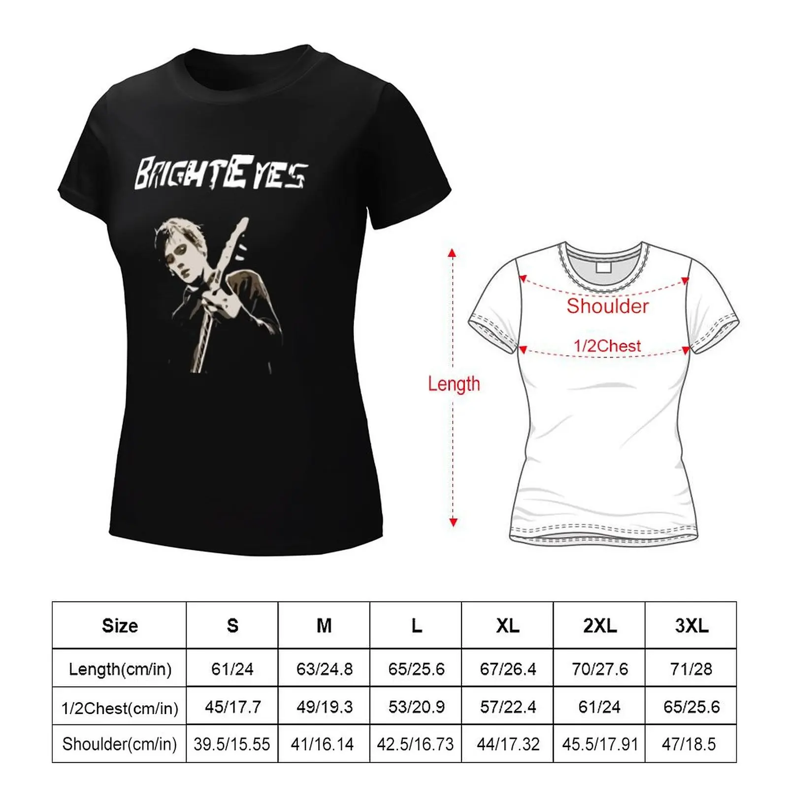 Copy of Bright Eyes BAND T-Shirt summer top vintage anime graphics black t shirts for Women