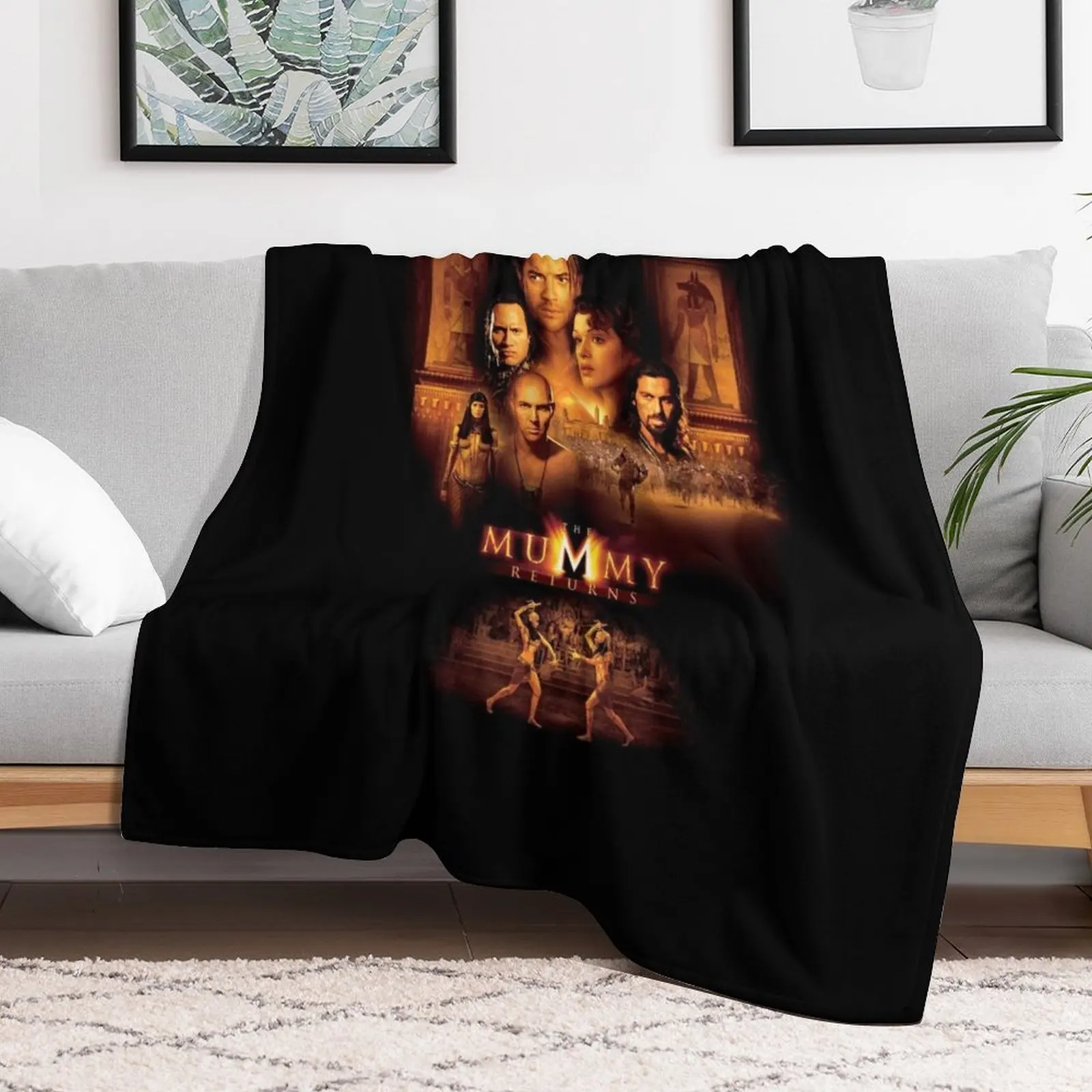 Copia de Key Art of THE MUMMY RETURNS (2001) Throw Blanket manga Stuffeds Decorative Sofa anime Blankets