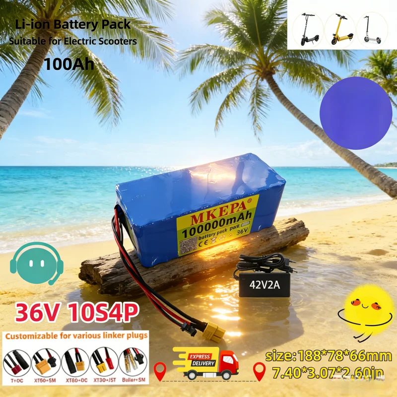 36V 100Ah 10S4P Lithium - ion Battery Pack: Tailored for electric scooters, ensuring consistent power output.