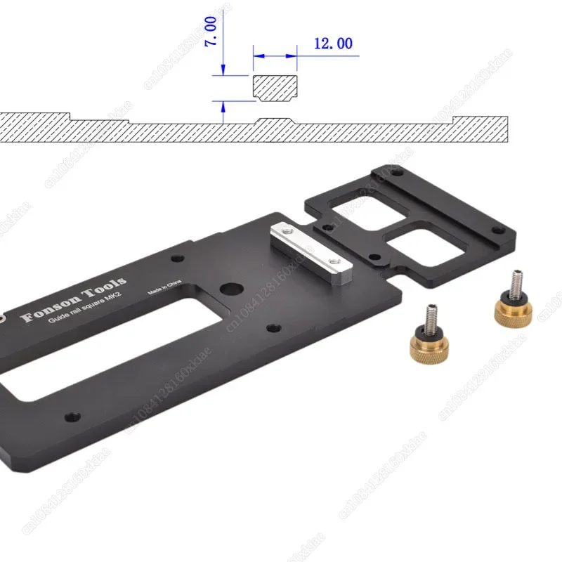 Trilho de serra circular elétrica para carpintaria, ângulo reto, placa de posicionamento, trilho deslizante, correspondência de 90 graus para trilhos festool e makita