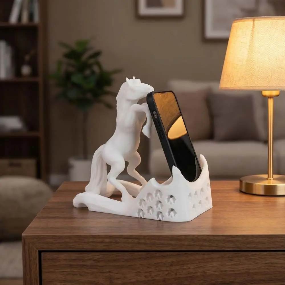 

Figure Toys Horse Frame Phone Holder Multi-functional Anti-slip Horse Mobile Phone Stand Portable Statue Cell Phone Bracket
