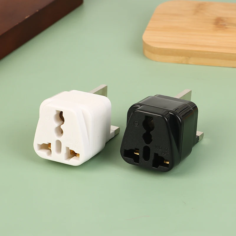 Universal UK Plug Adapter With 13A Fuse Black/White Travel Adapter 3P Type Power Socket Outlet UK EU IL Adapter US To UK Plug