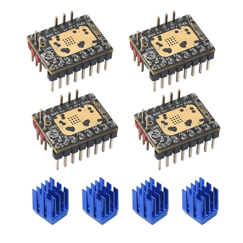 ALIM-TMC2209 V1.3 4-Pack Stepper Motor Driver, 256 Microstep Resolution, Ultra-Quiet UART/DIR/STEP Support Mode