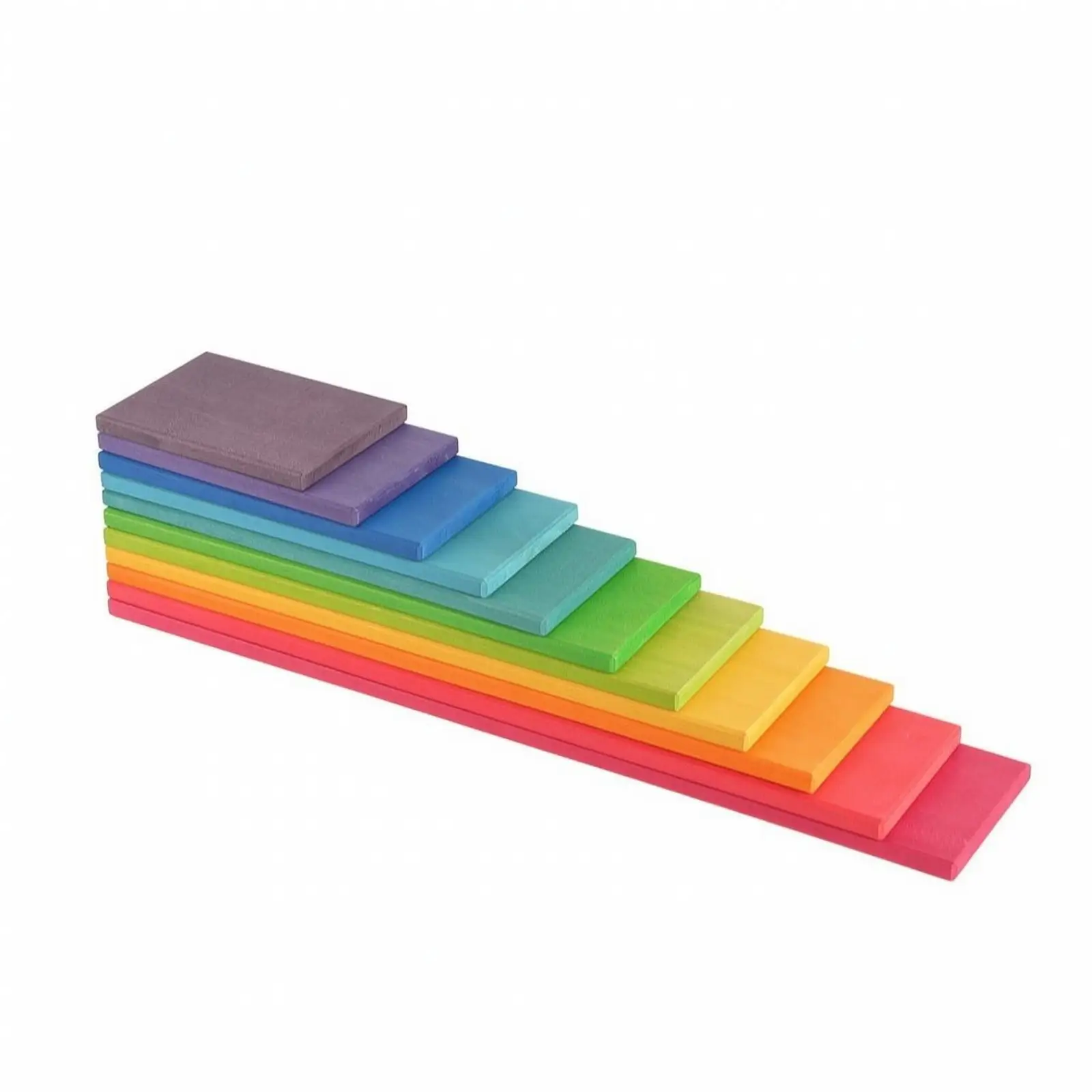 Wooden Stacking Game for Children Rainbow Blocks Basswood Solid Wood Toy for Sensory Play and Sorting