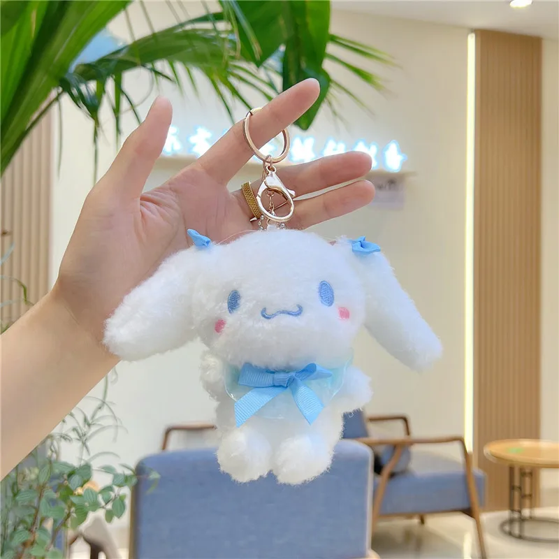 New Kuromi Melody Pendant Hello Kitty Doll Cinnamoroll Doll Sanrio Plush Keychain Gift for Good Friends