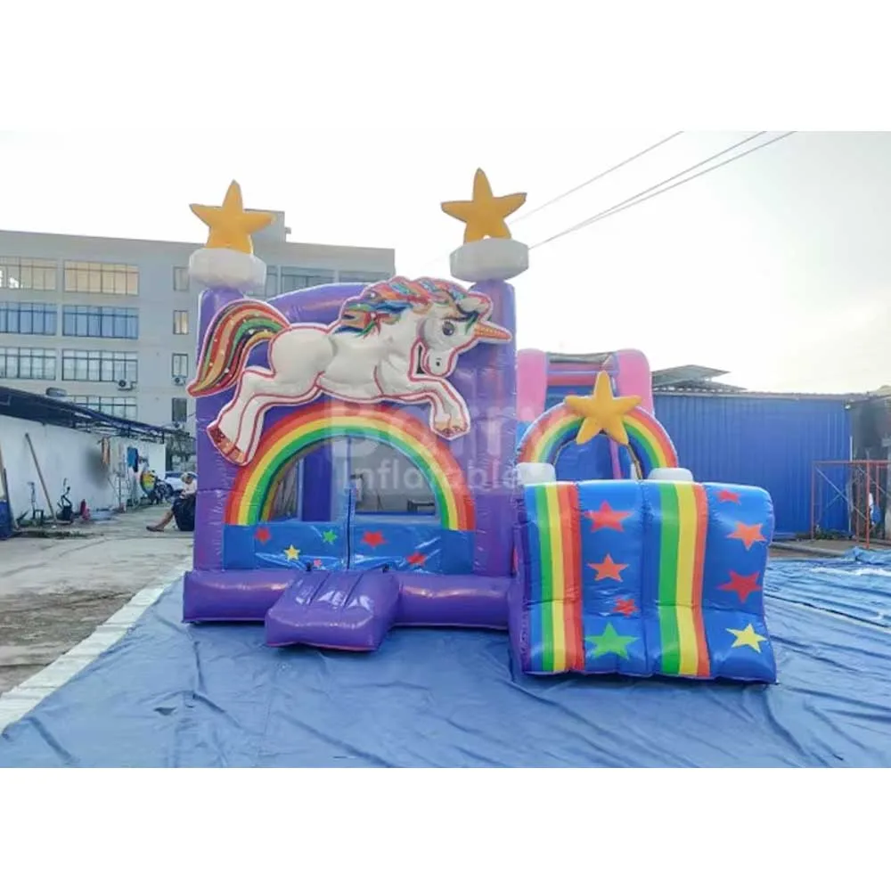 

Unicorn Bouncy Castle With Slide Inflatable Kids Inflatable Jumping Castle Indoor Outdoor