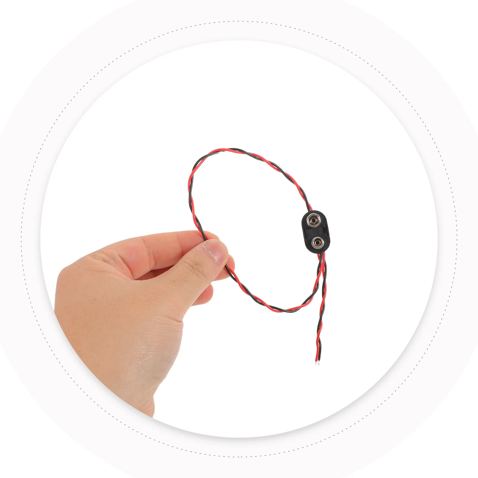 

8pcs 9V Connector For Pickup Box I-Type Wire Adapter 300Mm Hard Plastic Buckle Clip Instrument Electronics