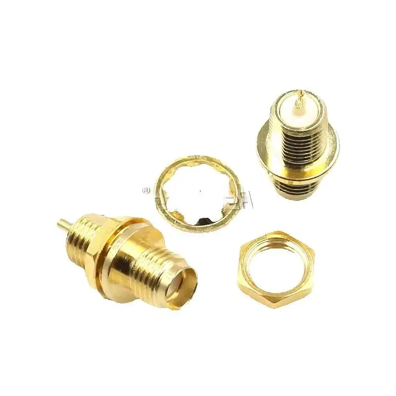 High Quality SMA-50KY RF Coaxial Connector External Screw Inner Hole With Double Nuts and Double Washers