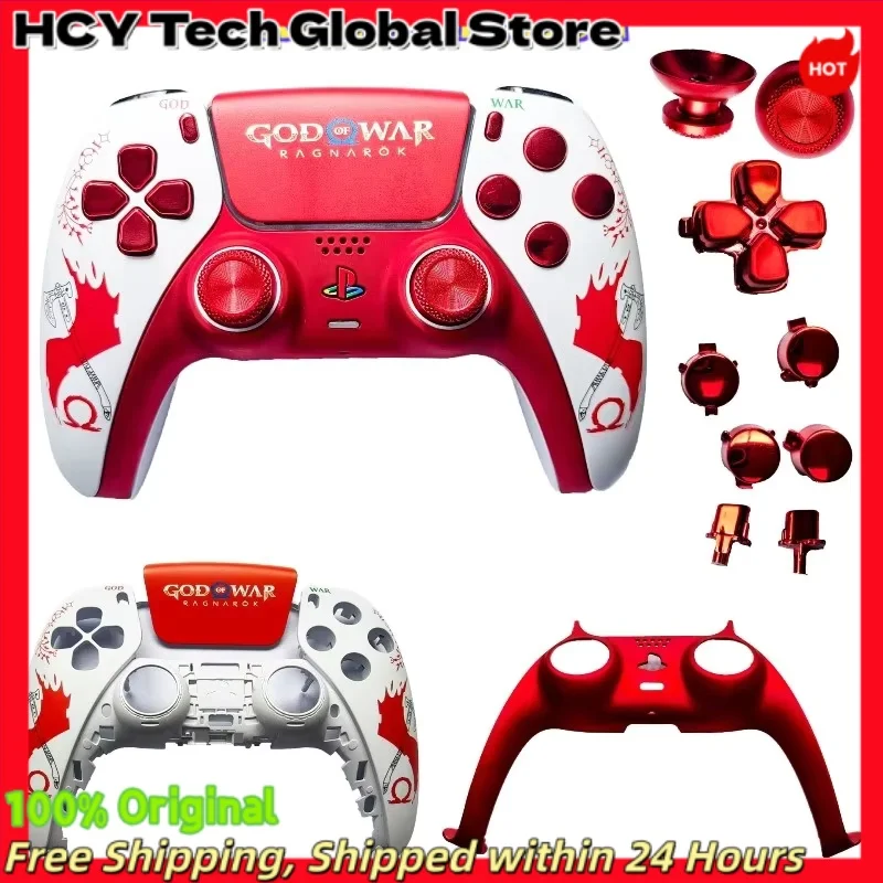 HCY For PS5 Game Controller Replacement Shell Electroplated DIY Mod Repair Cover Case PS5 Accessories Gamepad Decor Gift Collect