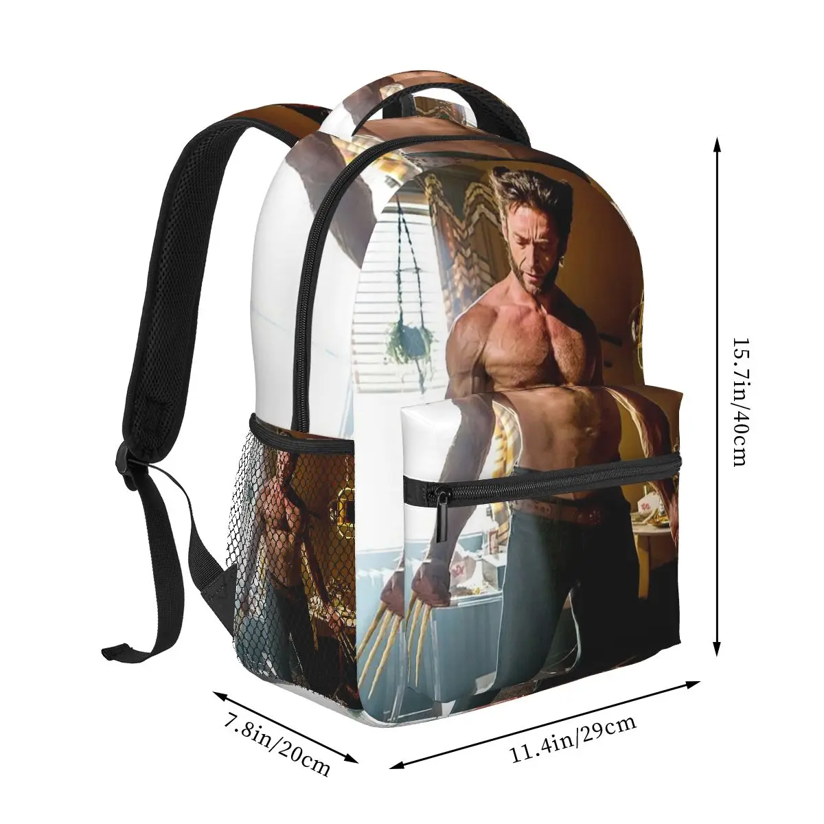 Hugh Jackman Backpacks Boys Girls Bookbag Students School Bags Cartoon Kids Rucksack Shoulder Bag Large Capacity