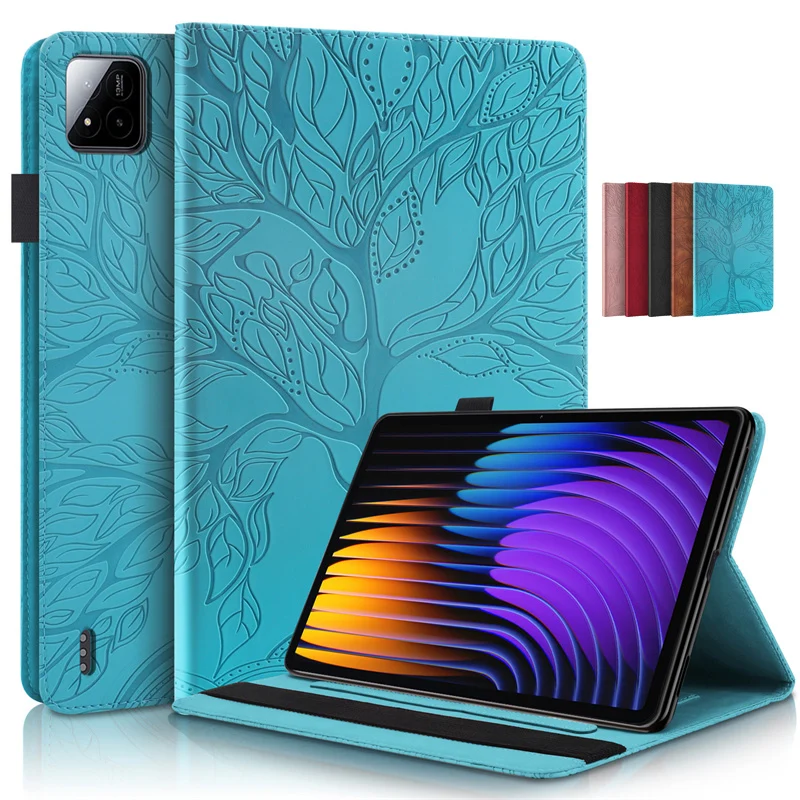 

Для Xiaomi Pad 7Pro 6Pro 7 6 Pro 11 2-дюймовый чехол с 3D тиснением дерева из искусственной кожи, мягкая задняя панель из ТПУ для Xiaomi Mi Pad 6 7 Pro Cover