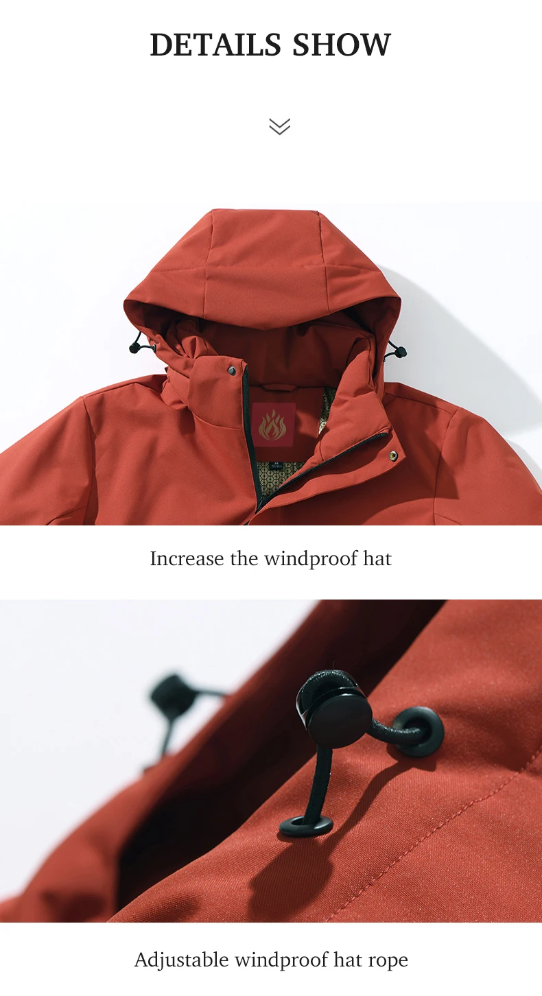 LNGXO Unisex Winter Warme Wasserdichte Jacke Wandern Klettern Trekking Skifahren Regenmantel Männer Frauen Winddichte Fleece Windjacke – Detail 19