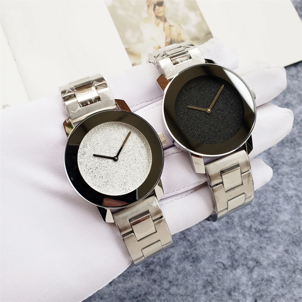 Jam tangan merek jam tangan Quartz wanita klasik jam tangan Metal Baja tahan karat kualitas tinggi 36mm M13