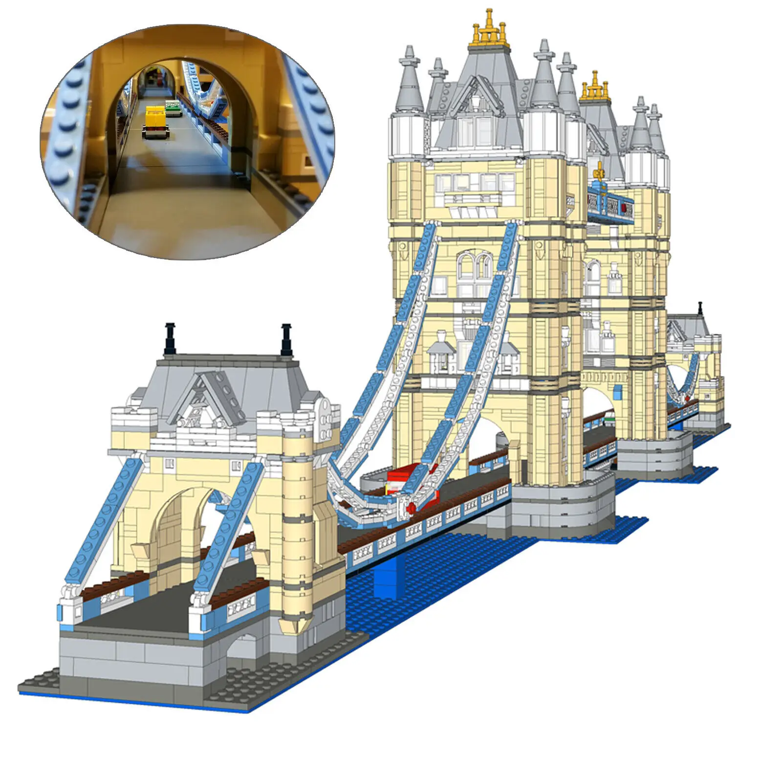 Tower Bridge Extension Fit for 10214 Tower Bridge Building Toys Set MOC Build