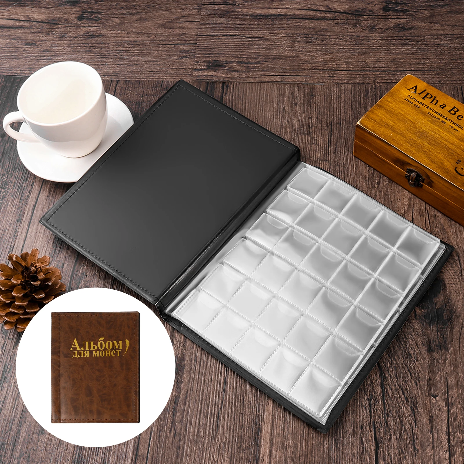 

Coin Collection Book 10 Pages 250 Pockets Cover Storage Album Collectors Supplies Pocket Coin Holder
