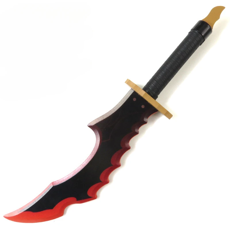 52cm/58cm Anime peryferyjne Solo poziomowanie Cheng Xiaoyu rycerz zabójca kły zabawki Cosplay Katana drewniane rekwizyty bezpieczeństwa ozdoby prezenty